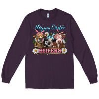 Plum Happy Easter Heifers Long Sleeve Tee - RanaPortraitStore