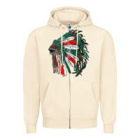 Sandshell mexican flag indian headdress Zipper Hoodie - RanaPortraitStore