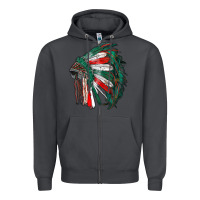 Smoke mexican flag indian headdress Zipper Hoodie - RanaPortraitStore