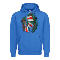 True Royal mexican flag indian headdress Zipper Hoodie - RanaPortraitStore