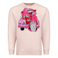 Pale Pink farm truck,gnomies valentines Premium Sweatshirt - JahusDesignShop