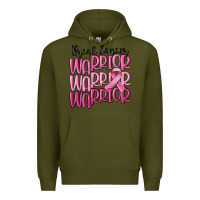 Army Green breast cancer warrior Premium Hoodie - MaliasSmallBusiness