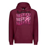 Burgundy breast cancer warrior Premium Hoodie - MaliasSmallBusiness