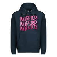 Navy breast cancer warrior Premium Hoodie - MaliasSmallBusiness