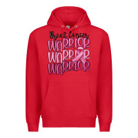 Red breast cancer warrior Premium Hoodie - MaliasSmallBusiness