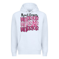 White breast cancer warrior Premium Hoodie - MaliasSmallBusiness