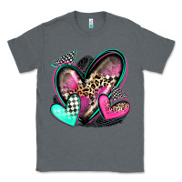 Charcoal Heather race hearts Classic Tee - Zillion Design Studio