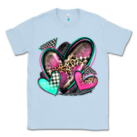 Dusty Blue race hearts Classic Tee - Zillion Design Studio
