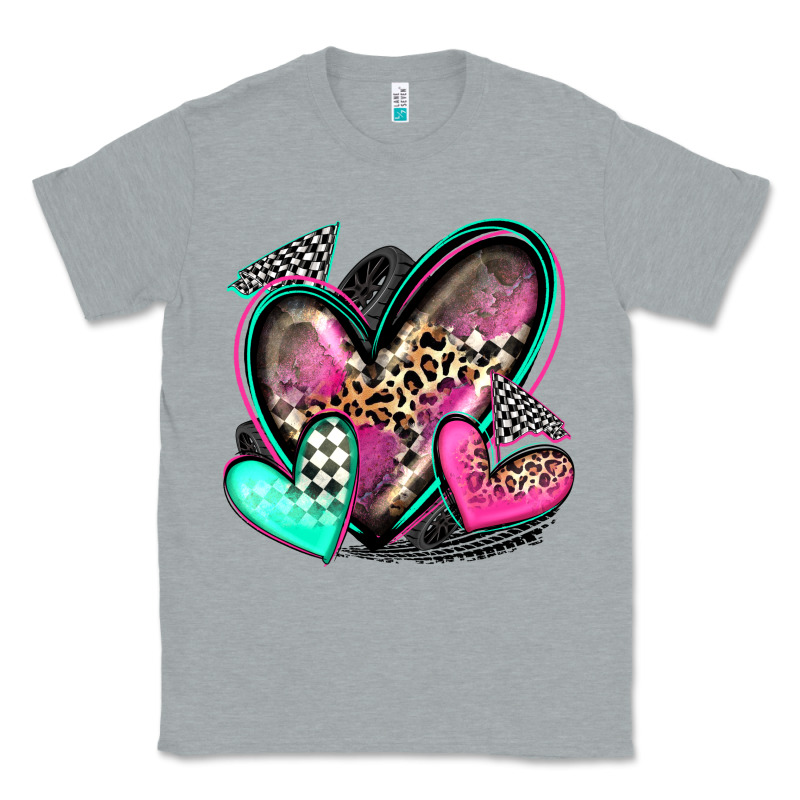 Race Hearts Classic Tee by Zillion Design Studio | Teevron
