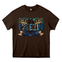 Chocolate Brown freezin season Heavy Core Tee - SublimationCraftShop