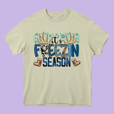 Freezin Season Heavy Core Tee Designed By Sublimationcraftshop