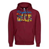 Burgundy dispatcher life Zipper Hoodie - Zillion Design Studio