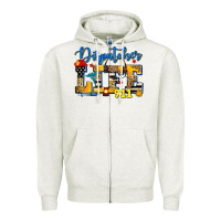 Oatmeal Heather dispatcher life Zipper Hoodie - Zillion Design Studio