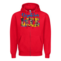 Red dispatcher life Zipper Hoodie - Zillion Design Studio