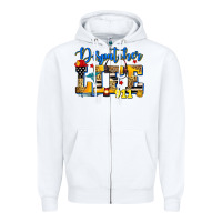 White dispatcher life Zipper Hoodie - Zillion Design Studio
