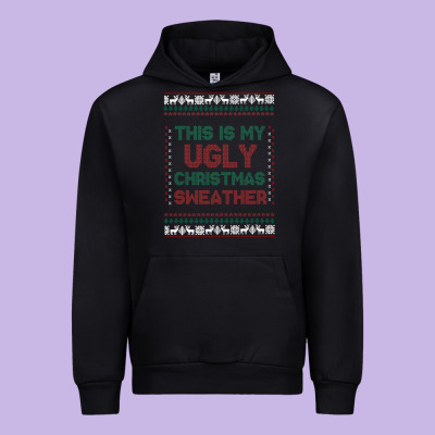 This Is My Ugly Christmas Urban Hoodie Designed By Maliassmallbusiness