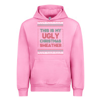 Fuchsia Pink this is my ugly christmas Urban Hoodie - MaliasSmallBusiness