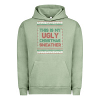 Pigment Oil Green this is my ugly christmas Urban Hoodie - MaliasSmallBusiness