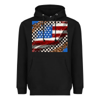 Black American flag and racee flag Heavyweight Hoodie - AdoDesignShop