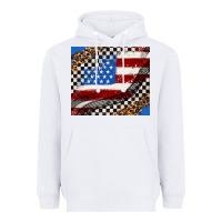 White American flag and racee flag Heavyweight Hoodie - AdoDesignShop