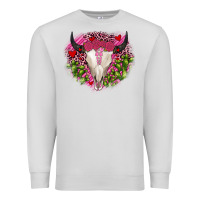 Dove Grey bull skull cactus valentines Premium Sweatshirt - JahusDesignShop
