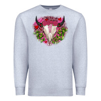 Heather Grey bull skull cactus valentines Premium Sweatshirt - JahusDesignShop