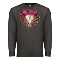 Smoke bull skull cactus valentines Premium Sweatshirt - JahusDesignShop