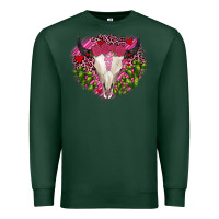 Sports Green bull skull cactus valentines Premium Sweatshirt - JahusDesignShop