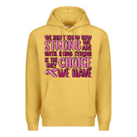 Antique Gold breast cancer we don't know how strong we are Premium Hoodie - MaliasSmallBusiness