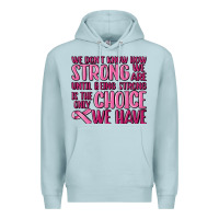 Blue Mist breast cancer we don't know how strong we are Premium Hoodie - MaliasSmallBusiness