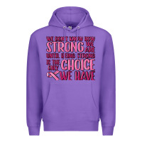 Purple breast cancer we don't know how strong we are Premium Hoodie - MaliasSmallBusiness