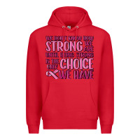 Red breast cancer we don't know how strong we are Premium Hoodie - MaliasSmallBusiness