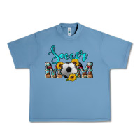 Pebble Blue western leopard cowhide sunflowers  glitter mom soccer Urban Heavy Tee - Artiststas