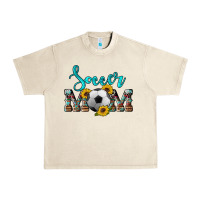 Sandshell western leopard cowhide sunflowers  glitter mom soccer Urban Heavy Tee - Artiststas