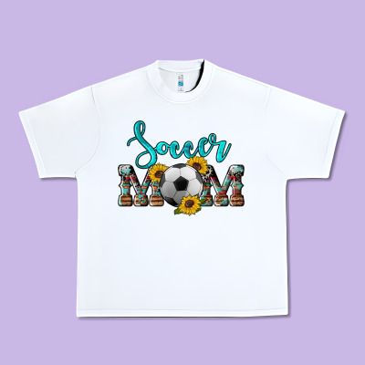 Western Leopard Cowhide Sunflowers  Glitter Mom Soccer Urban Heavy Tee Designed By Artiststas