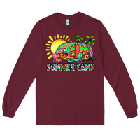 Burgundy summer camp Long Sleeve Tee - Zillion Design Studio