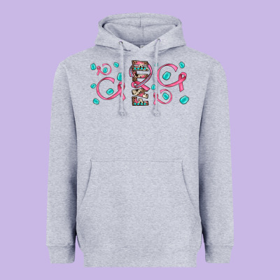 Faith Ribbon Gemstone Heavyweight Hoodie Designed By Jahusdesignshop