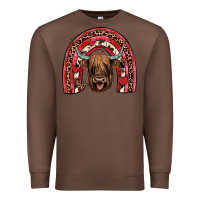 Chestnut valentines highland cow rainbow Premium Sweatshirt - JahusDesignShop