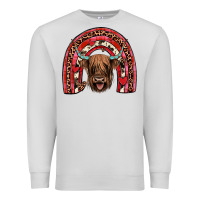 Dove Grey valentines highland cow rainbow Premium Sweatshirt - JahusDesignShop