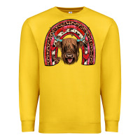 Lemon valentines highland cow rainbow Premium Sweatshirt - JahusDesignShop