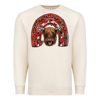 Sandshell valentines highland cow rainbow Premium Sweatshirt - JahusDesignShop