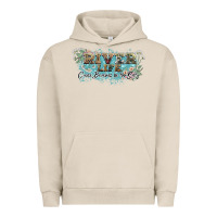 Pigment French Oak river life Urban Hoodie - NancyCooperArtShop