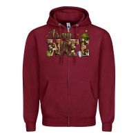 Burgundy army wife Zipper Hoodie - Zillion Design Studio