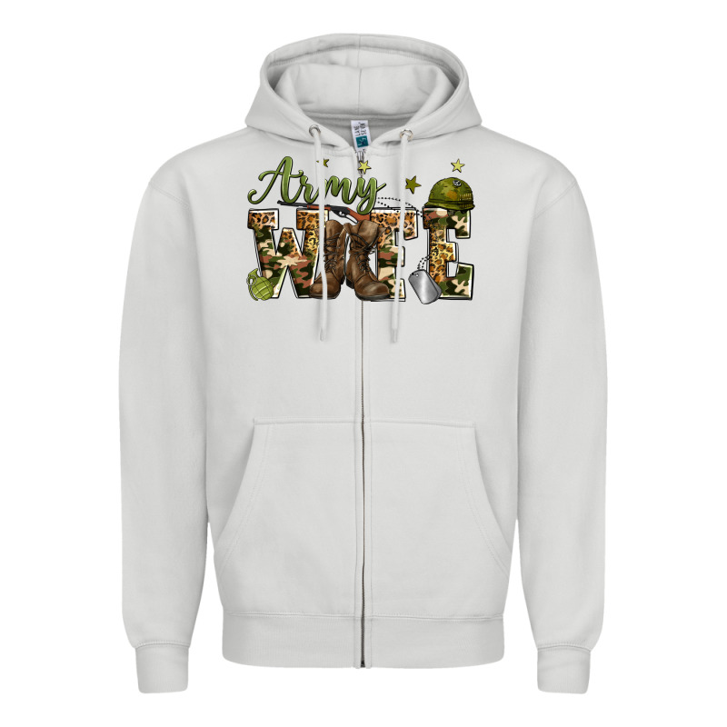 Army Wife Zipper Hoodie by Zillion Design Studio | Teevron