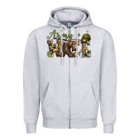 Heather Grey army wife Zipper Hoodie - Zillion Design Studio