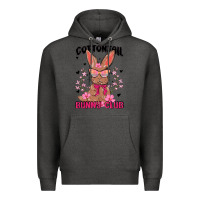 Charcoal Heather cottontail bunny club Premium Hoodie - MaliasSmallBusiness