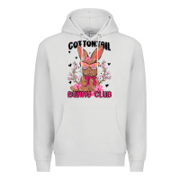 Dove Grey cottontail bunny club Premium Hoodie - MaliasSmallBusiness