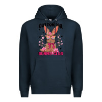 Navy cottontail bunny club Premium Hoodie - MaliasSmallBusiness