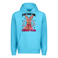 Ocean Blue cottontail bunny club Premium Hoodie - MaliasSmallBusiness