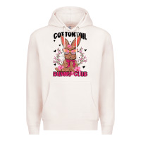 Pale Pink cottontail bunny club Premium Hoodie - MaliasSmallBusiness